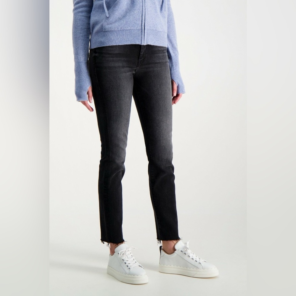 Mother High Waisted Looker Jeans Black Hawk - Picture 2 of 7